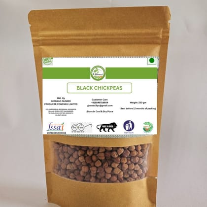 Girswad Black Chickpeas - 250 gm - 250 gm - One packet of black chickpeas