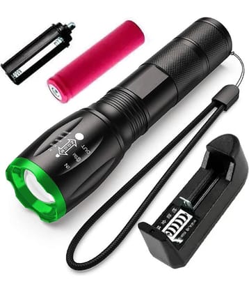 CROSTAL - 2W Rechargeable Flashlight Torch ( Pack of 1 )