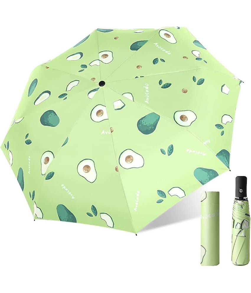 Infispace Manual Umbrella For  Boys & Girls, UV-Rays Safe 23 Inch Large Size 3-Fold Fruit Print Umbrella,Lemon Color Umberallas For Sun & Rain