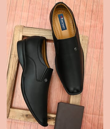 Karsun Black Men's Slip On Formal Shoes