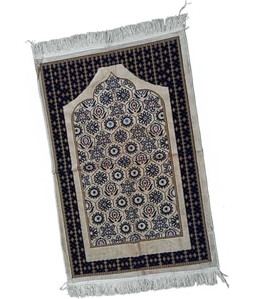 ADIRNY Blue Single Velvet Prayer Mat ( 110 X 70 cm )