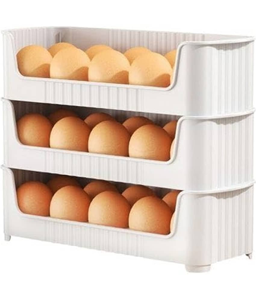 Plastic 3 Layer 30 Egg Capacity Storage/Egg Tray/Egg Dispenser/Egg Separator Set of 1