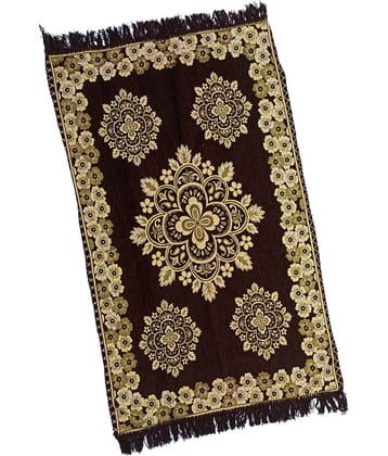 ADIRNY Brown Single Cotton Prayer Mat ( 135 X 85 cm )