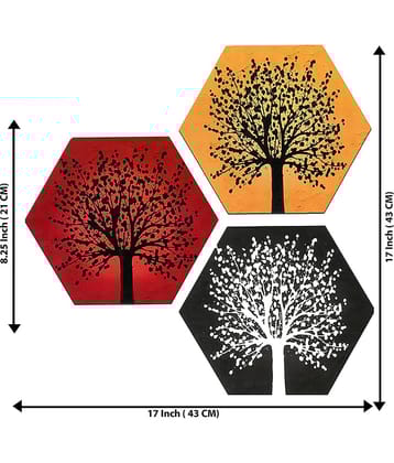 Indianara Hexagon Paintings MDF Painting Without Frame