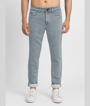 plounge Slim Fit Clean Look Men's Jeans - Grey ( Pack of 1 )
