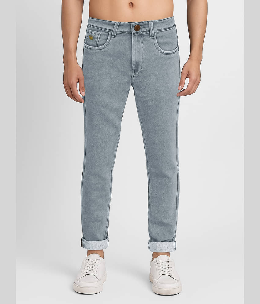 plounge Slim Fit Clean Look Men's Jeans - Grey ( Pack of 1 )
