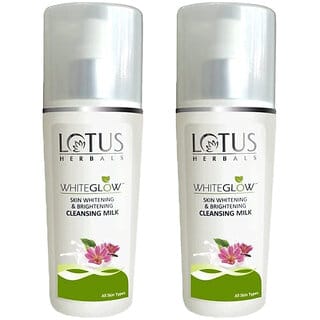Lotus Herbals Whiteglow Skin Whitening  Brightening Cleansing MilkRemove Dead Cells80Ml ( Pack Of 2 )