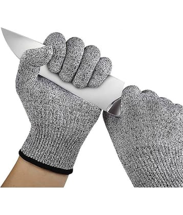 ORCA Cut Resistant Gloves 1 Pair, High Performance Level 5 Protection, Food Grade Kitchen Glove for Hand Safety While Cutting, Cooking, Doing Yard Work (Free Size)