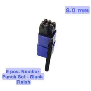 Number Punch Set 5/16 - (8 mm) Hardened Steel/Metal Die Jewelers with Case