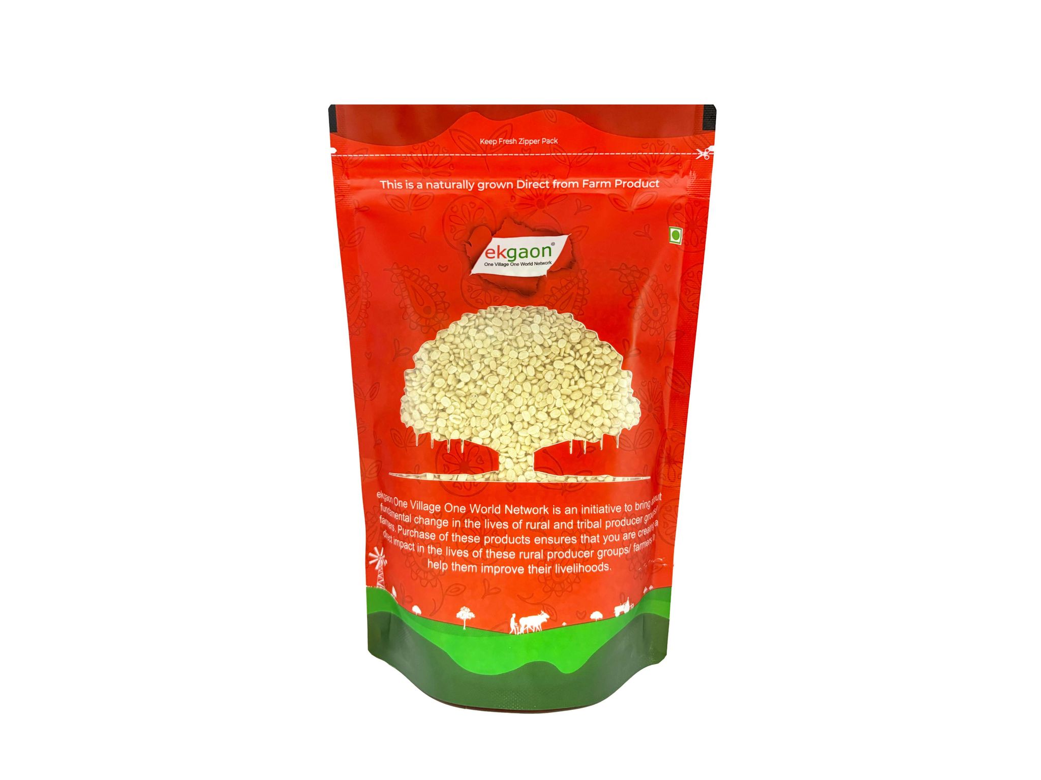 Ekgaon Unpolished Desi Urad Dal - Dhuli (Split & washed Black Gram) (1Kg)
