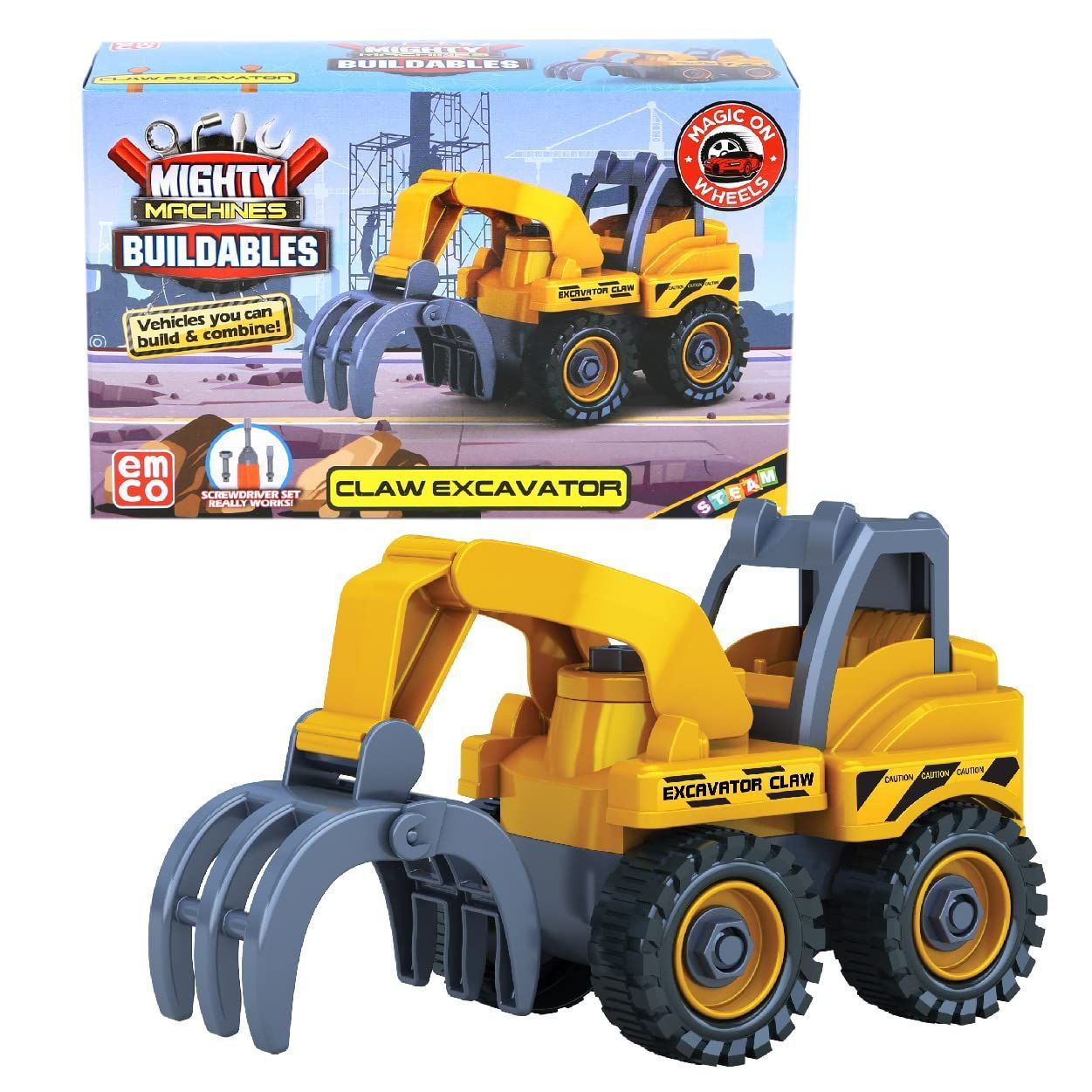 Mighty Machines Buildables - Claw Excavator For Kids 3 Years and Above