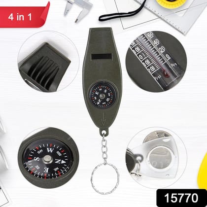 4 in 1 Multifunctional Emergency Survival Whistle (1 Pc)