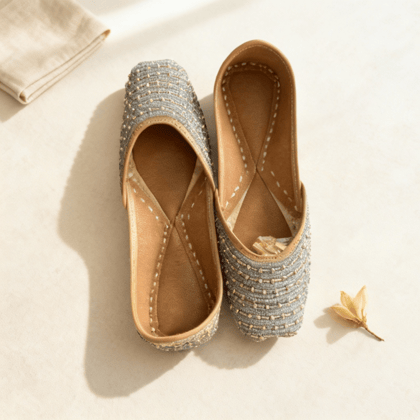 Handmade Punjabi Jutti | Grey