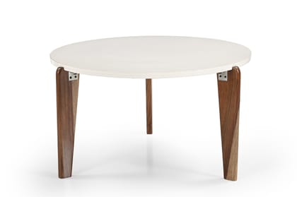 Wakeup India Engineered Wood Coffee Table For Living Room | Macc Center Table |( Warm White Top With Natural Finish Leg, 1 Year Warranty )