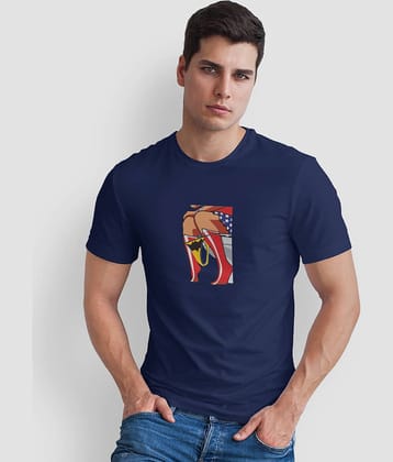 The Twenty Eight Cotton Blue Printed T-Shirt