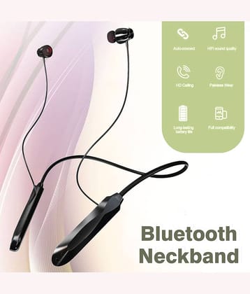 Shop To Shop Bluetooth Neckband In-the-ear Bluetooth Headset with Upto 7h Talktime Deep Bass - Black