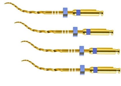 woodpecker endo plus gold rotary file (pack of 6 file)-Woodpecker Endo Plus Gold Rotary File (Pack of 6 File) - 21mm (W3 20/ 0.06)