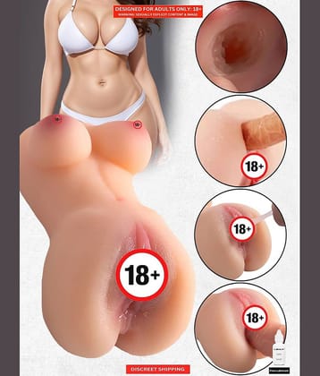 Half Body Silicone Pocket Pussy Sex Doll With Breast And Anal For Masturbation Toy By KNIGHTRIDERS