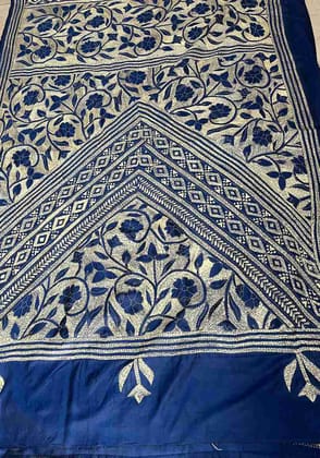 Kantha Stitch Collage Blue