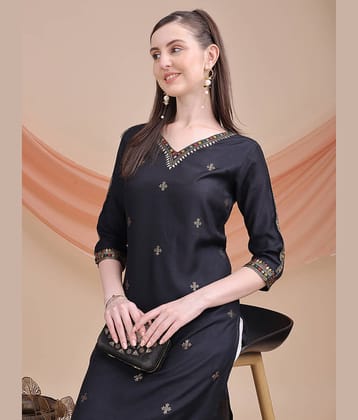 Sitaram Designer Women's Viscose Embellished Straight Kurti - ( Green )