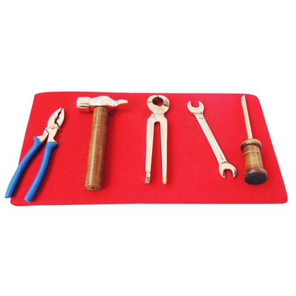 Brass Tool Kit Miniature | Kids Playing Mechanical Toy Set, Height : 0.05 Inch (ZMAS446 A)