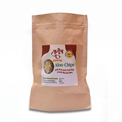 Aaloo Chips | Ready to Fry Dry Potato Chips | Raw/Non-Fried Aaloo Chips - 100 gm Aaloo Chips | Ready to Fry Dry Potato Chips | Raw/Non-Fried Aaloo Chips - 100 gm