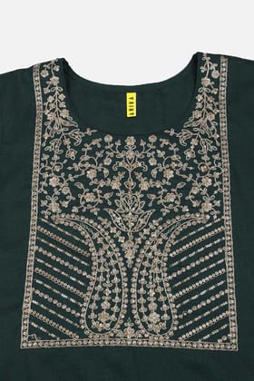Green Silk Blend Straight Kurta VCK9114