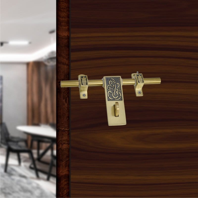 S-Guard Push to Close Latch (Aluminium, Stainless Steel) Finish-Gold Antique, Size -10 Inch Alodrop-Ganapati