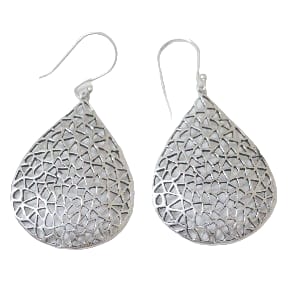 Handcrafted Spiral Brass Earrings - Elegant Silver-Plated Design, Allergy-Free, Unique Gift for Her