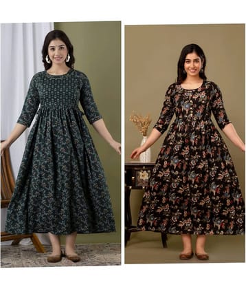 Nevisha Style Multi Color Cotton Maternity Kurta Pack of 2