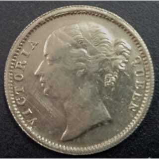 Half Rupee 1840 Victoria Queen Silver Coin