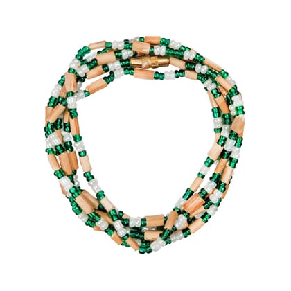 MAYAPURI Original 2 Round Tulsi Kanthi Mala/Holy Basil Wooden Mala, Adults Unisex