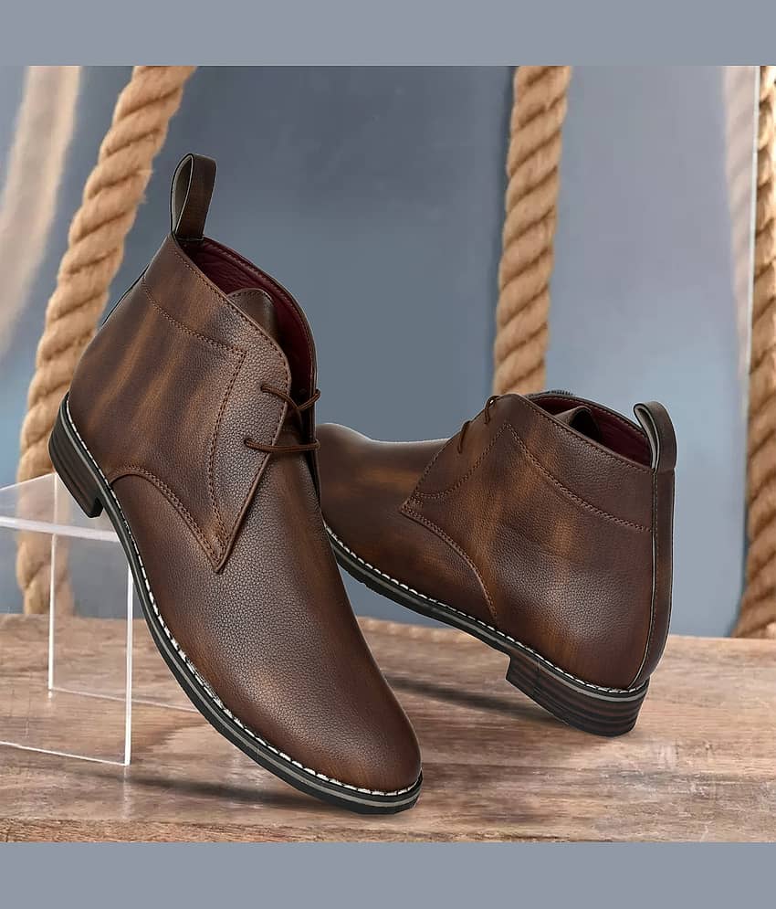VATELIO Brown Men's Casual Boots