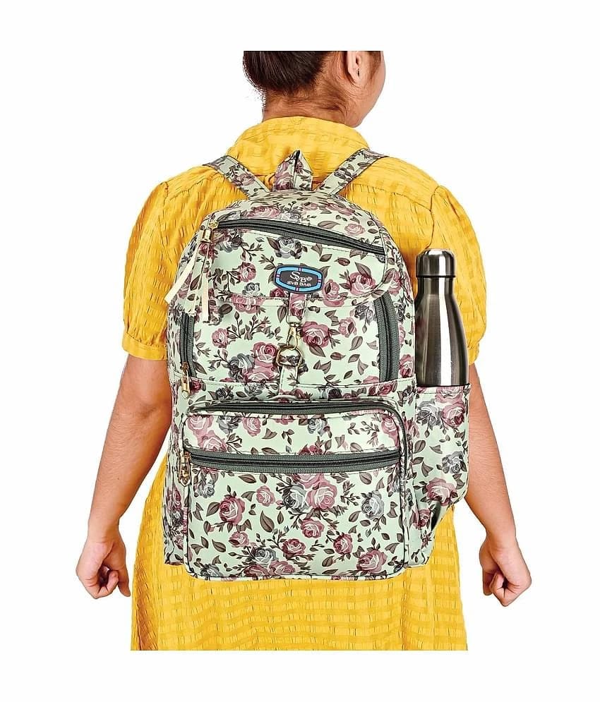 SVB BAG 30 Ltrs Leather Backpack *For Girls ( Green ) - Green