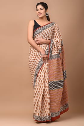 Jaipur Hand Block Print Saree