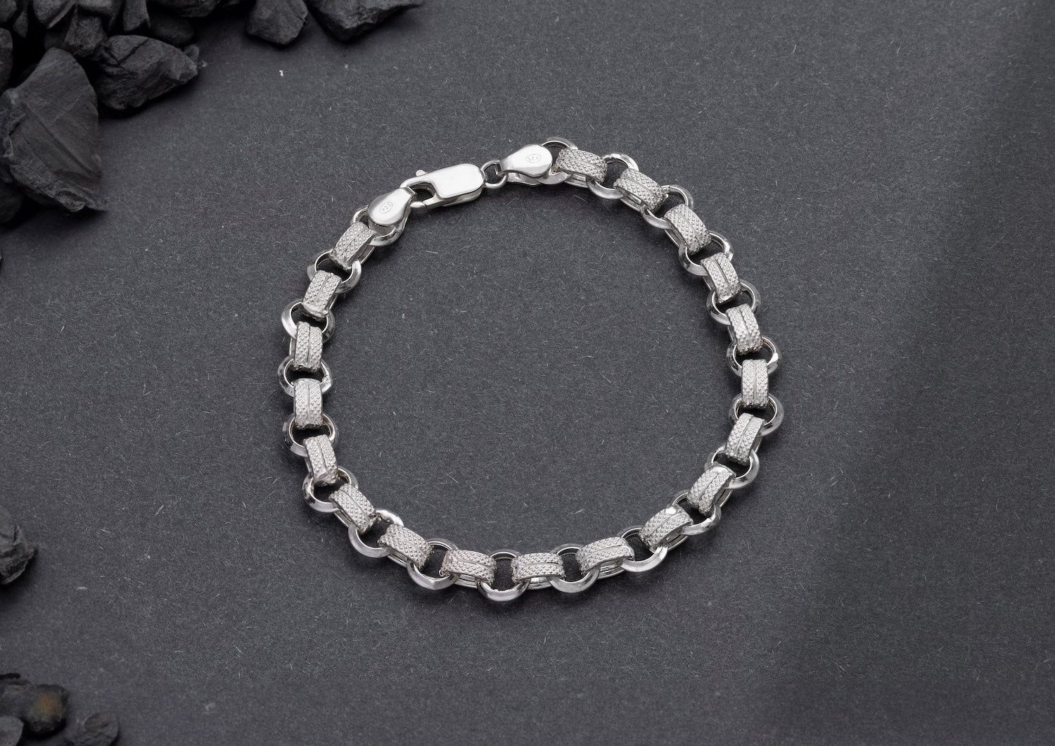 Solid Weave Cable Link Bracelet