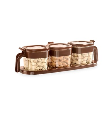 Dimazo Serving Set_3pcs |Spice Rack |Pickle jar Set |Container For Kitchen Storage