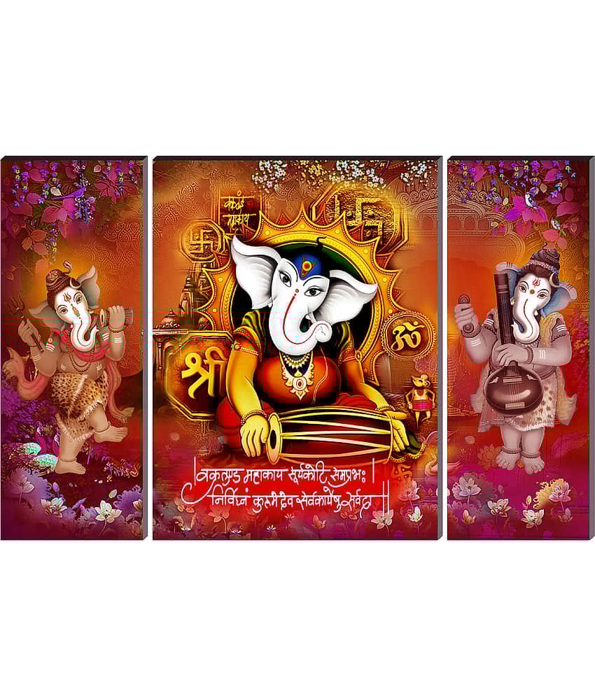 Saf Lord Ganesh ji Religious wall hanging MDF Painting
