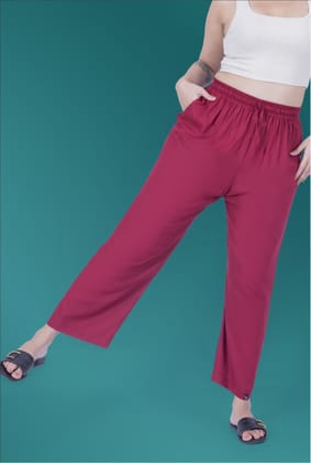 Viscose Kurti Pant - Pink-S / Pink Paradise