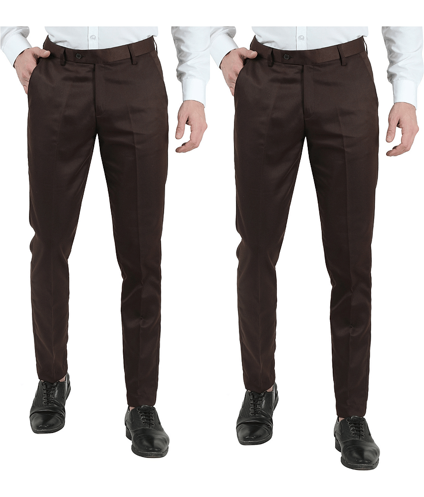 VEI SASTRE Grey Slim Formal Trouser ( Pack of 1 )