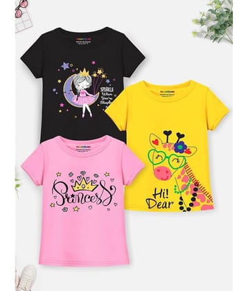 Trampoline Pack of 3 Girls Cotton Blend T-Shirt ( Multicolor2 ) Trampoline Pack of 3 Girls Cotton Blend T-Shirt ( Multicolor2 )