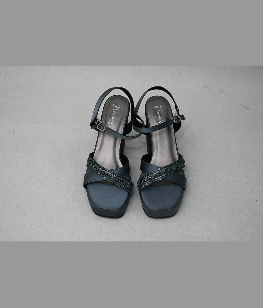 FREESIA STYLE - Black Women's Sandal Heels