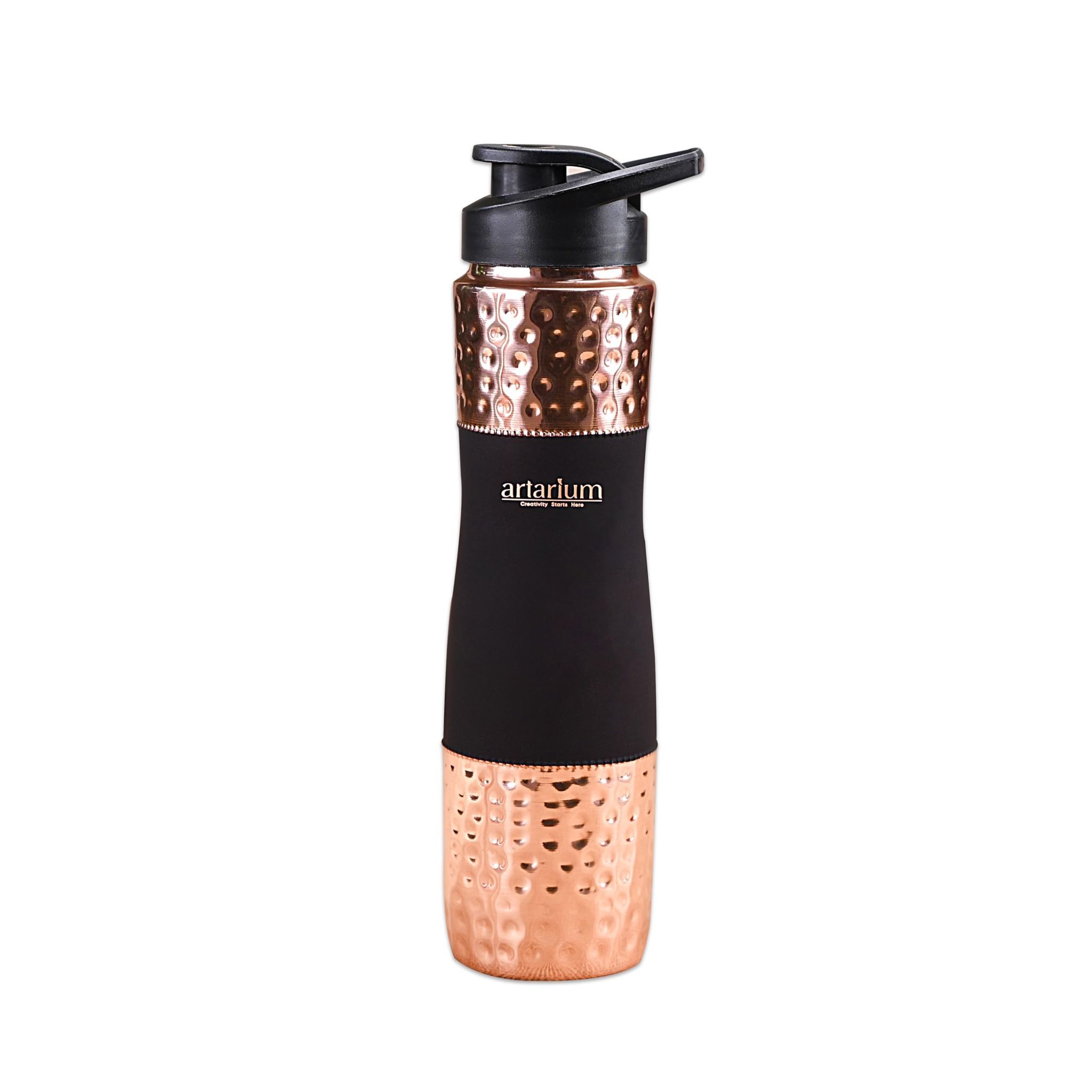 Artarium Sipper Bottle 100% Pure Copper Water Bottle 1 Litre Leak Proof Protection Durable & Rust Proof Copper Bottle With Added Health Benefits