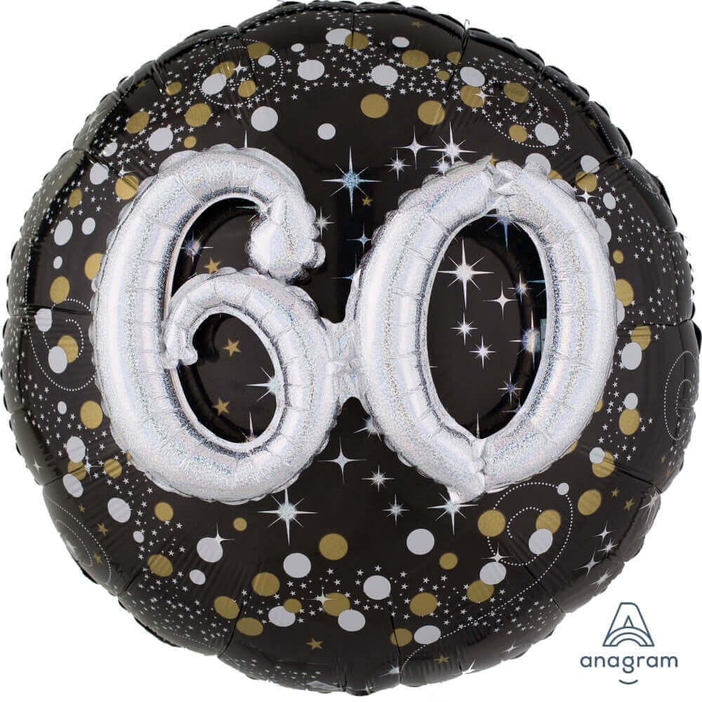 Sparkling 60th Birthday Balloon 36" P75