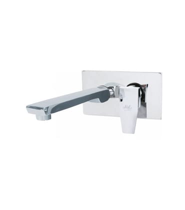 Nalini Pro Bright Gold Exposed parts of Single Lever Wall Mounted Concealed Basin Mixer with Straight Round Spout