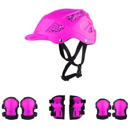 STEELBIRD Skating / Cycling Helmet Along With Protector  Pink