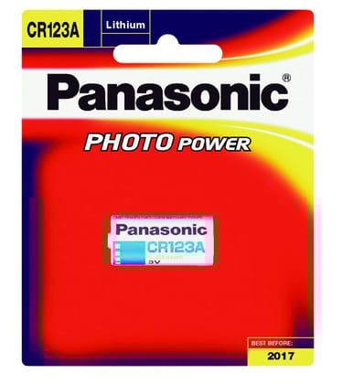 Panasonic CR123A Photo Power Lithium battery for cameras  CR123AW/1BE CR17345
