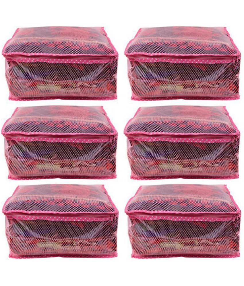 Bulbul Pink Saree Covers - 6 Pcs