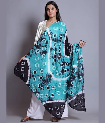 Anjaneya Creations Cotton Women Dupatta ( Turquoise,Green,Black , Pack of 1 )