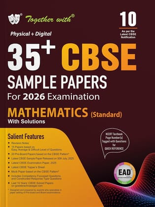 Together with 35+ Sample paper MATHS STANDARD Class 10 for 2026 Examinations mathematics [Paperback] [Oct 30, 2024] Together with